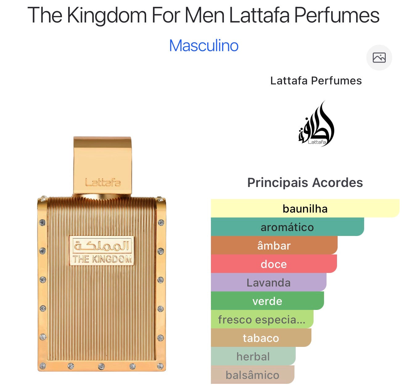 The Kingdom de Lattafa - 100ml eau de parfum - compartilhavel - Inspirado no Jean Poul Le Male Elixir