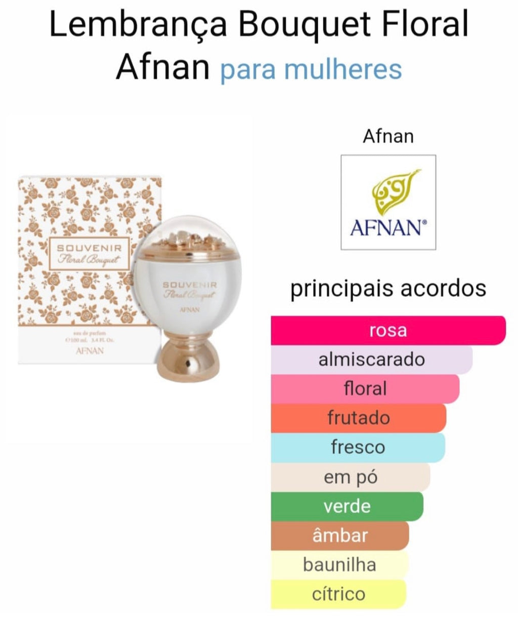 Kit Souvenir Floral Bouquet de Afnan inspiração Delina de Marly