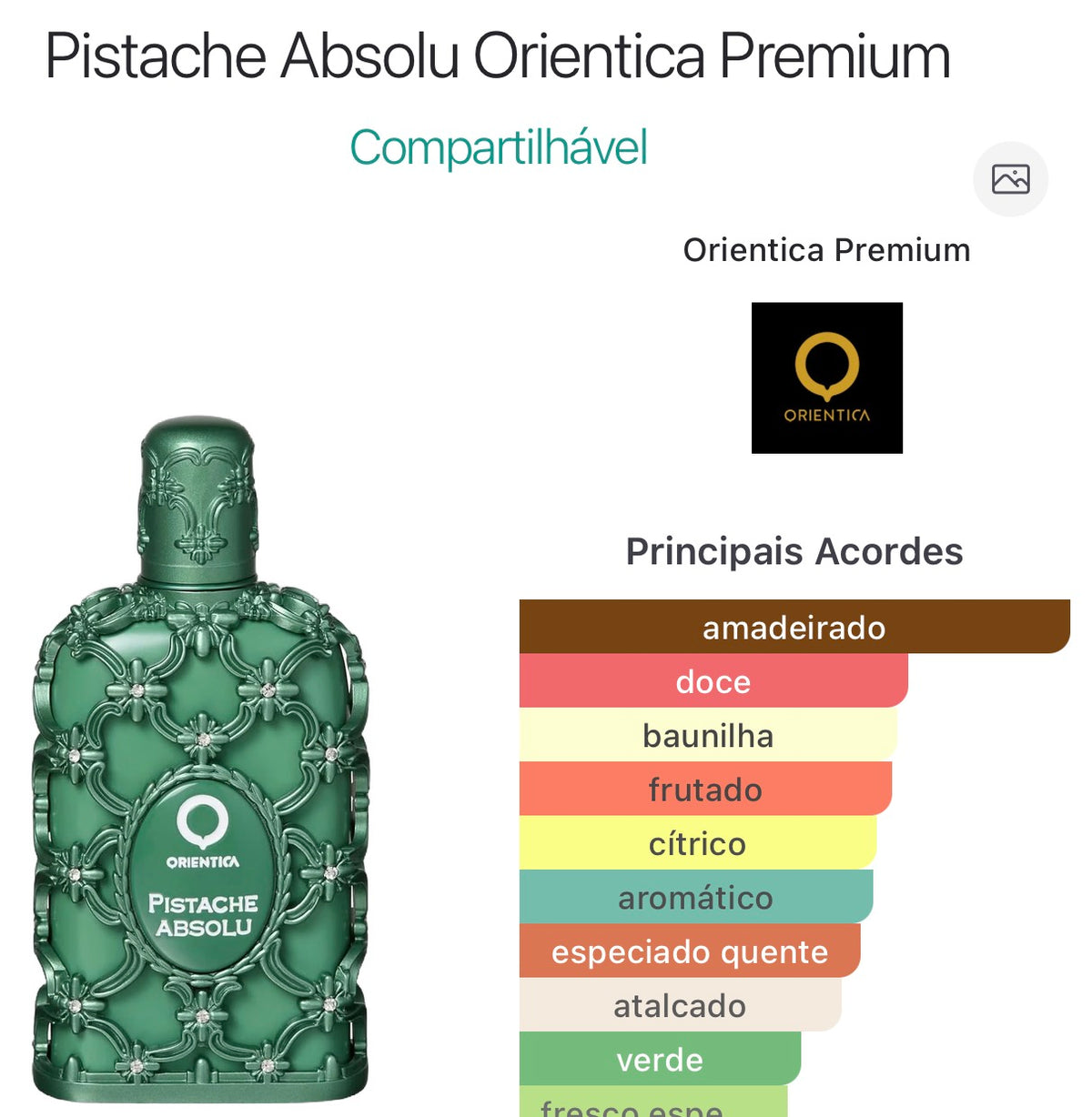Pistache Absolu Orientica Premium