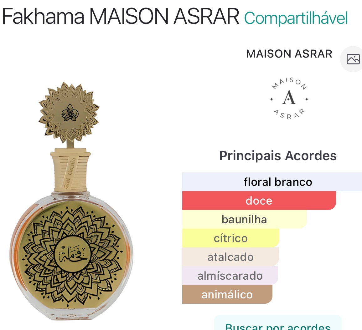 Fakhama MAISON ASRAR Compartilhável