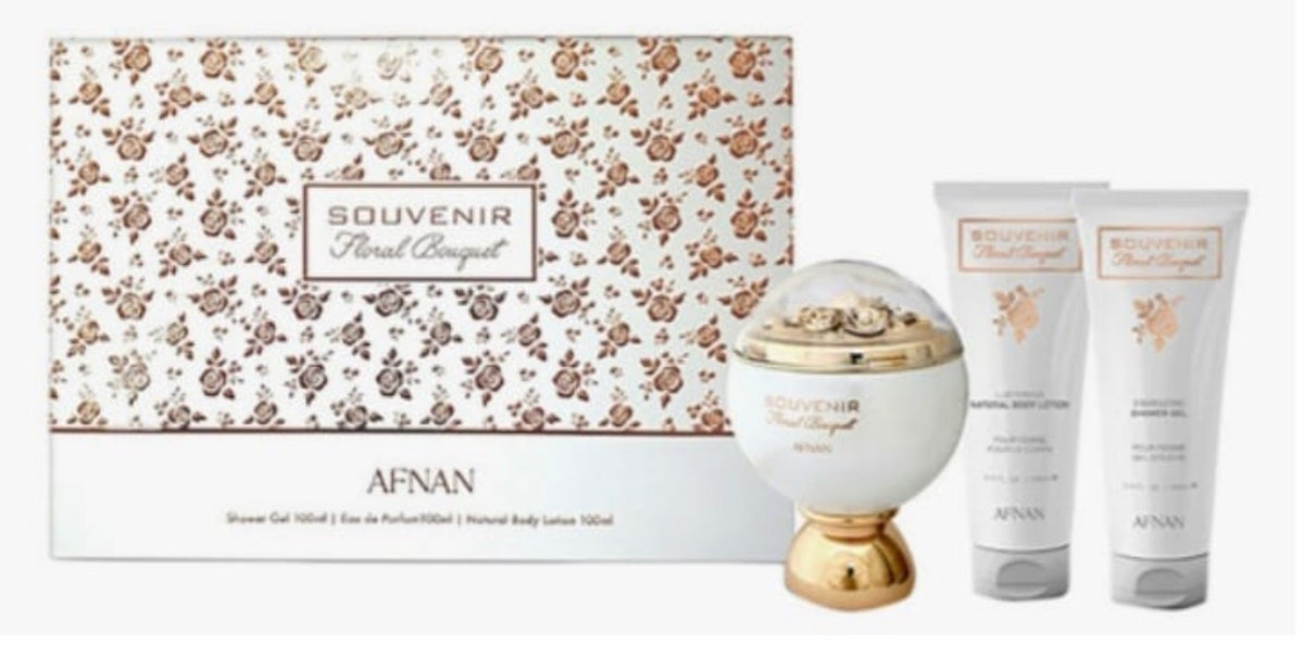 Kit Souvenir Floral Bouquet de Afnan inspiração Delina de Marly
