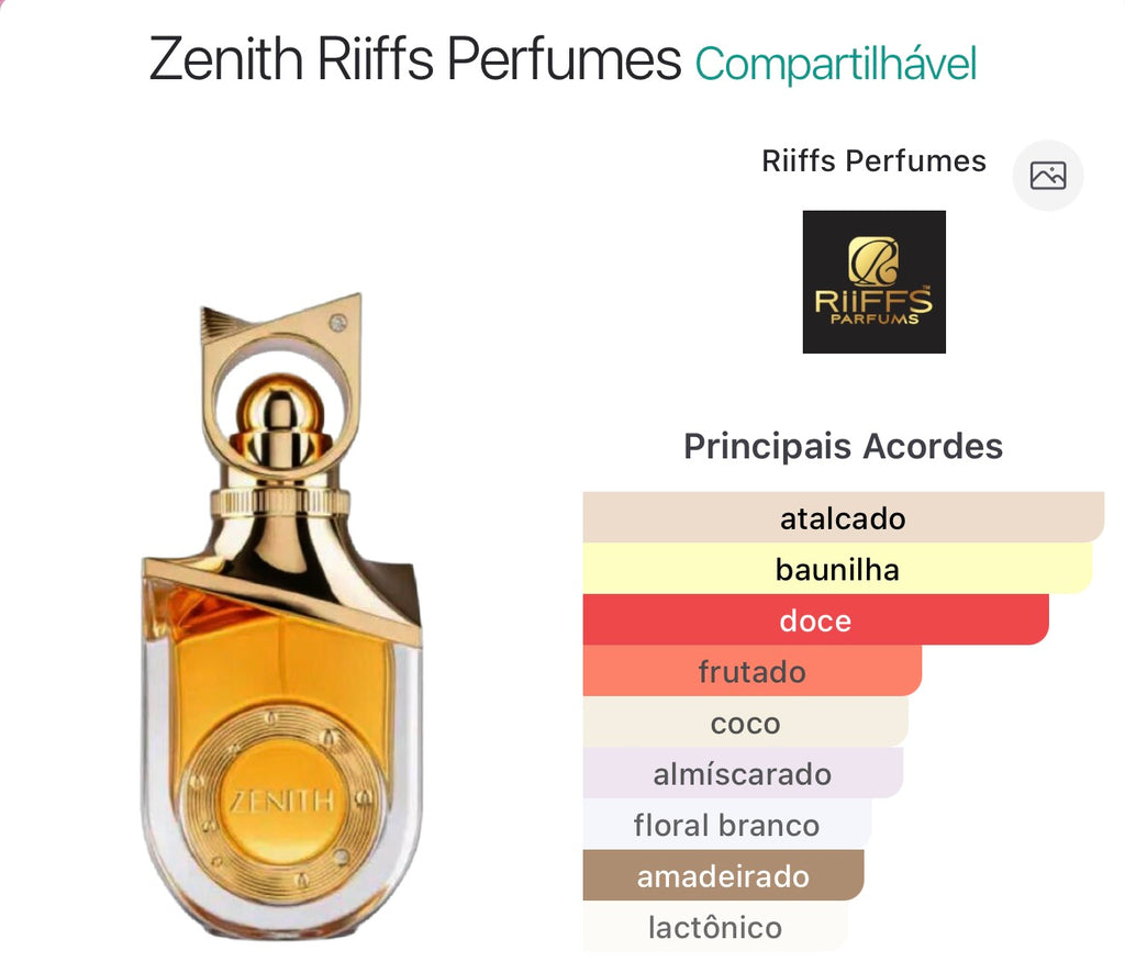 Zenith Riiffs Perfumes Compartilhável