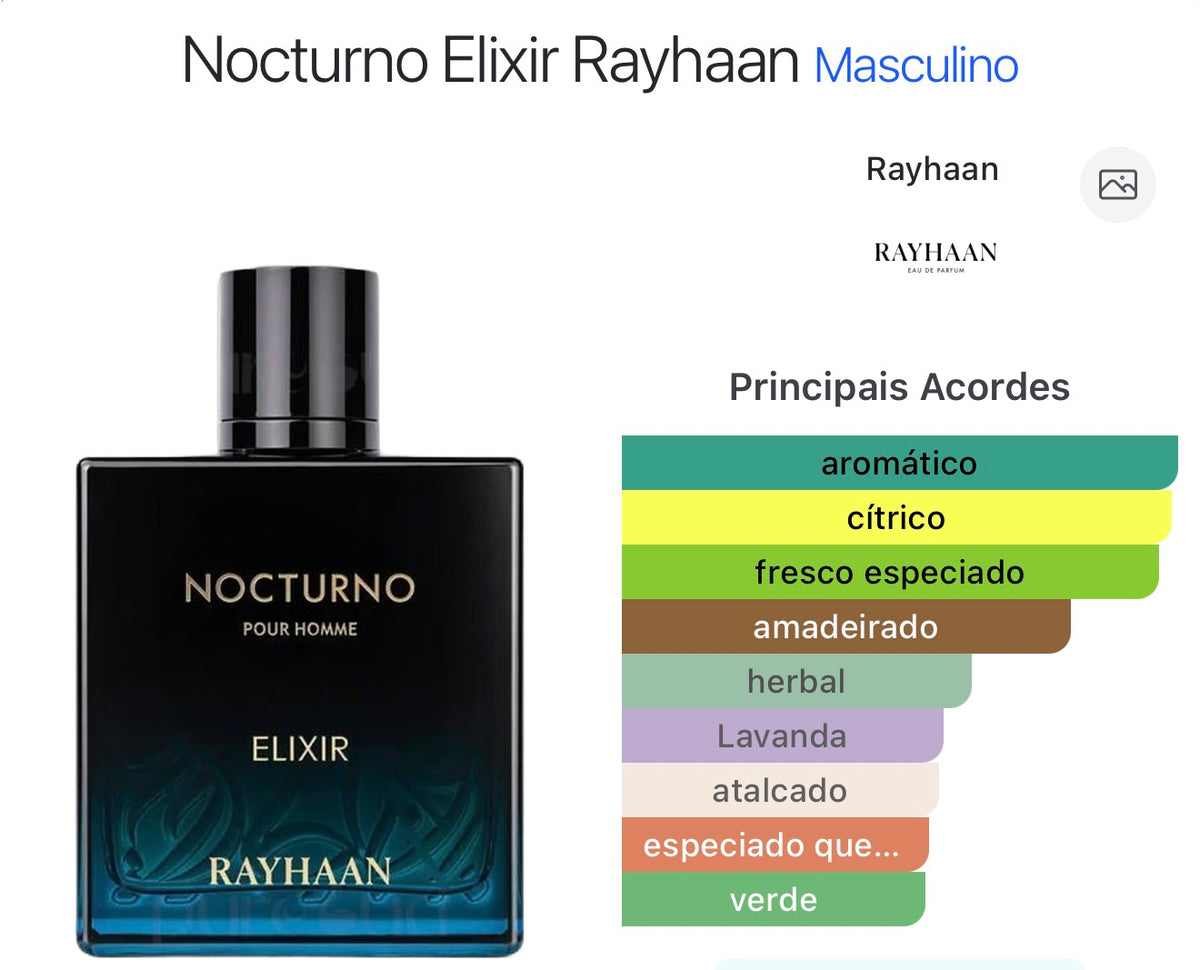 Rayhaan Noturno Elixir EDP