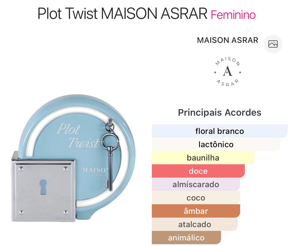 Plot Twist de MAISON ASRAR