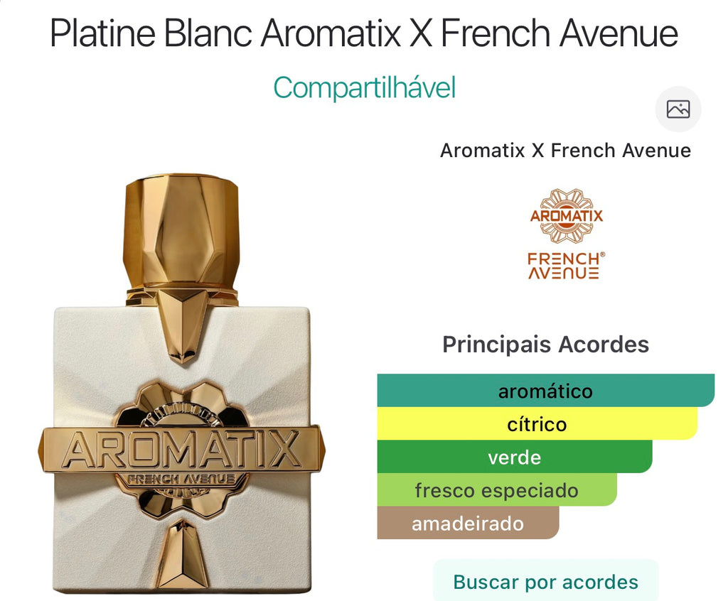 Platine Blanc Aromatix X French Avenue