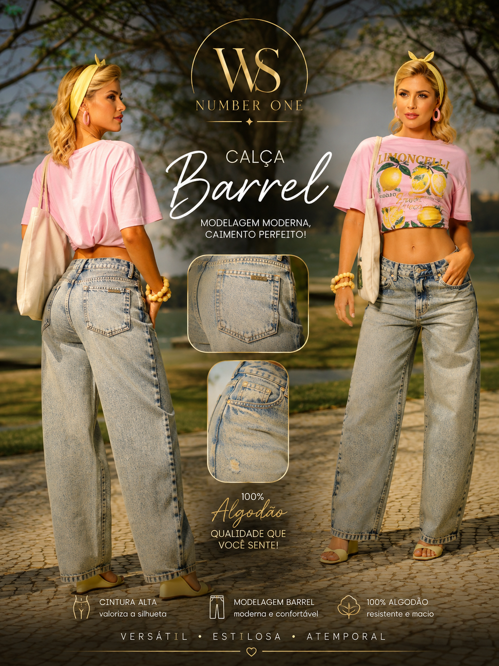 Calça Jeans Barrel ✨